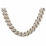 Vintage Chunky Choker Chain Necklace in Silver