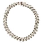 Vintage Chunky Choker Chain Necklace in Silver