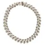 Vintage Chunky Choker Chain Necklace in Silver