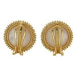 Vintage Mabe Pearl and Diamond Earrings