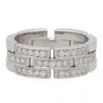 Vintage Cartier Half Diamond Maillon Panthère Ring
