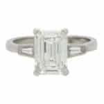 Certified Emerald Cut Diamond Ring