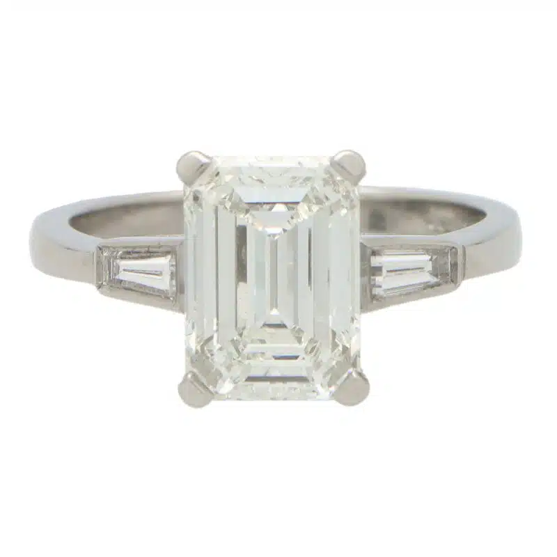 Certified Emerald Cut Diamond Ring