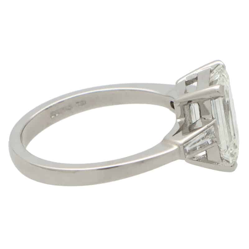 Certified Emerald Cut Diamond Ring