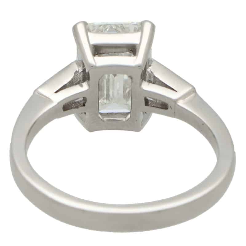 Certified Emerald Cut Diamond Ring