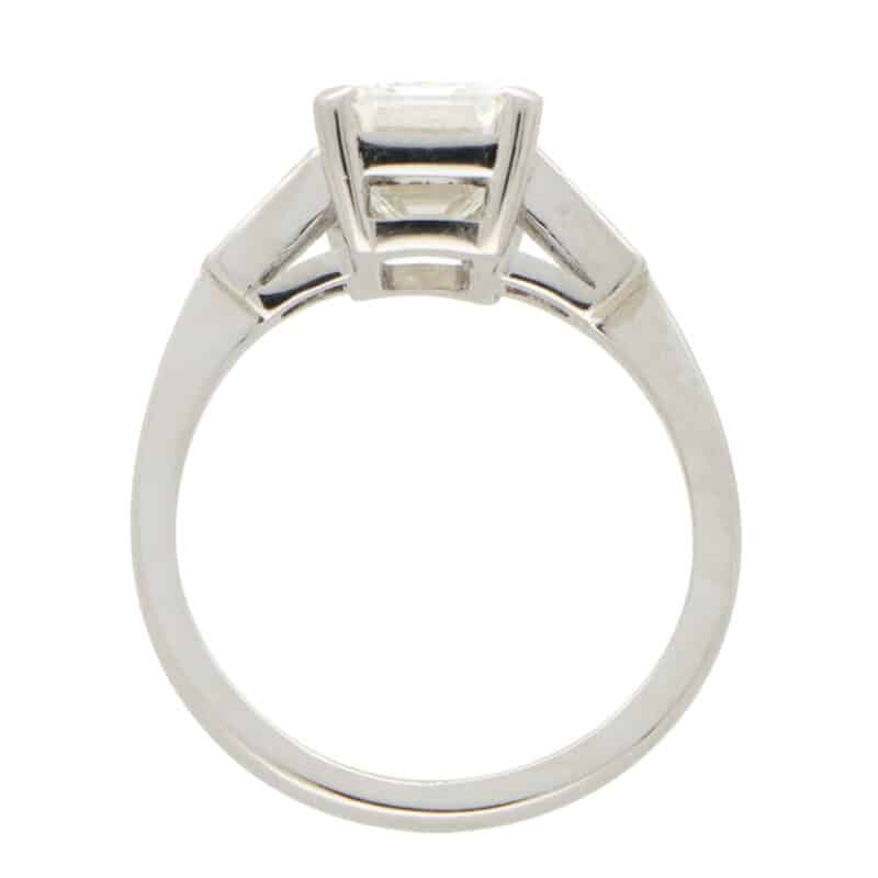 Certified Emerald Cut Diamond Ring