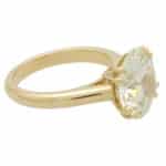 Certified 7.01 Old Cut Diamond Solitaire Ring