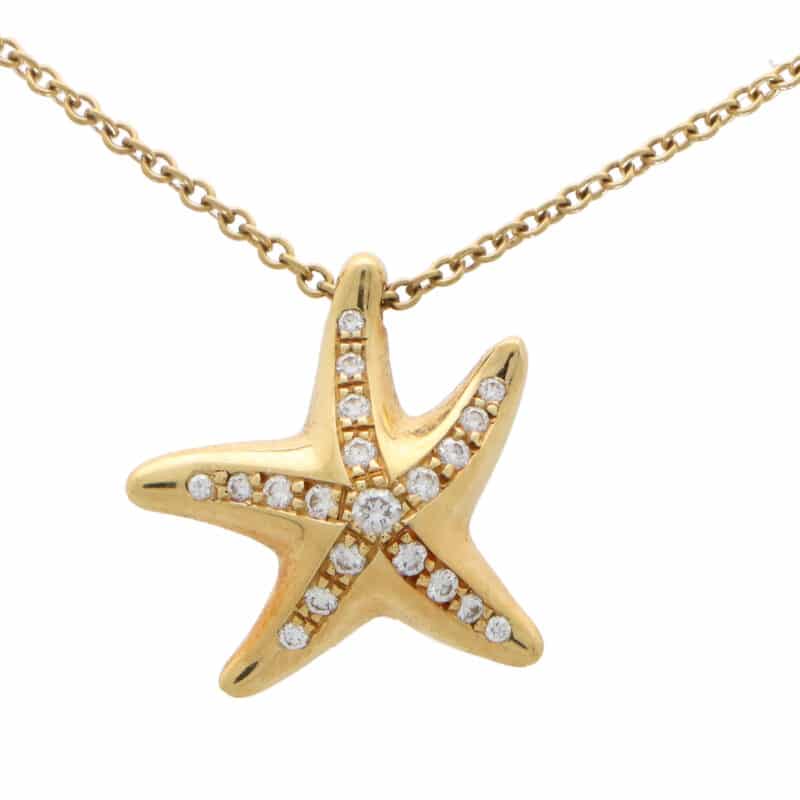 Vintage Elsa Peretti for Tiffany & Co. Diamond Starfish Pendant