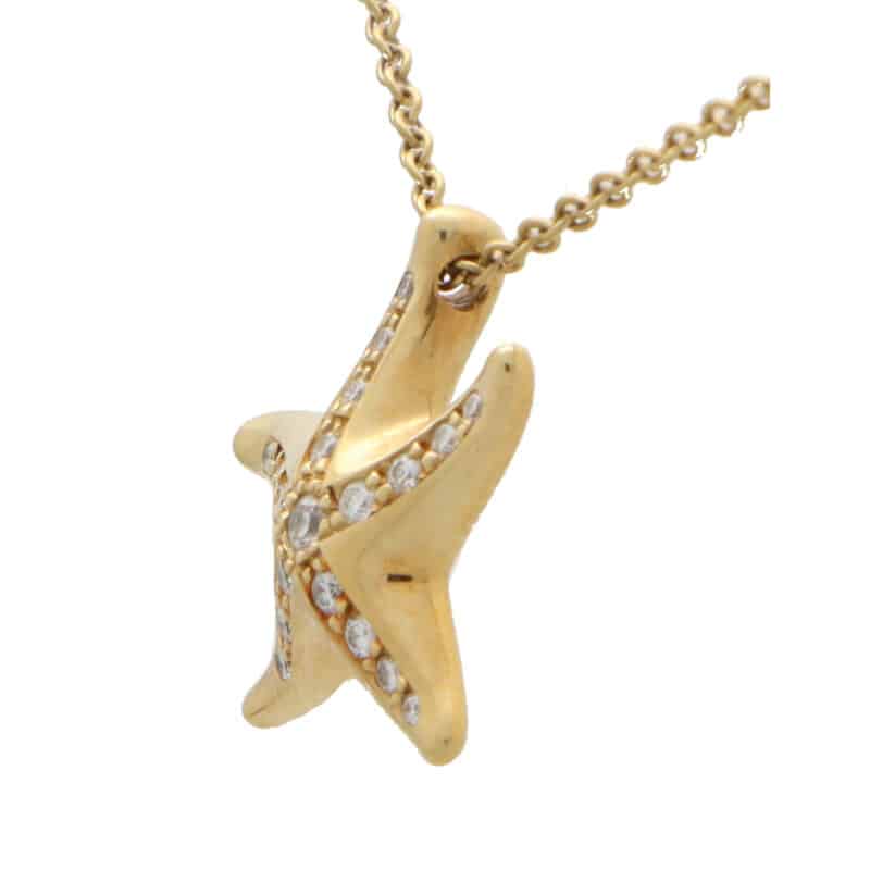 Vintage Elsa Peretti for Tiffany & Co. Diamond Starfish Pendant