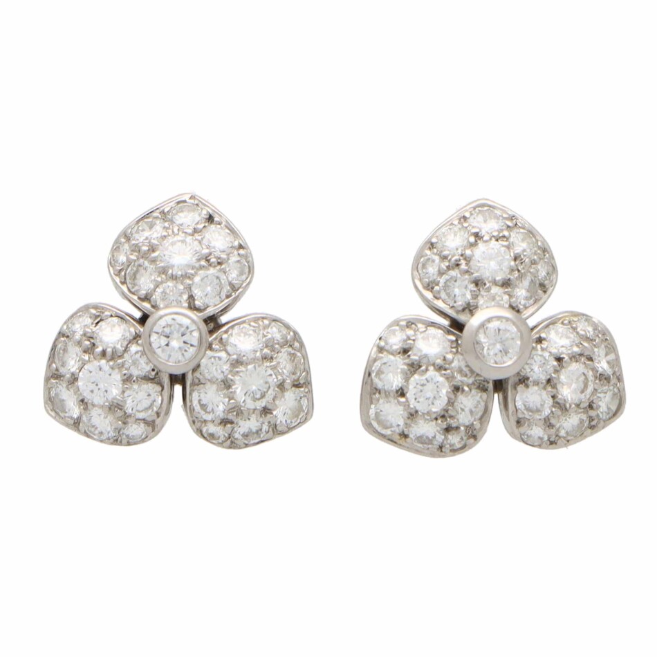 Vintage Tiffany & Co. Petals Diamond Earrings