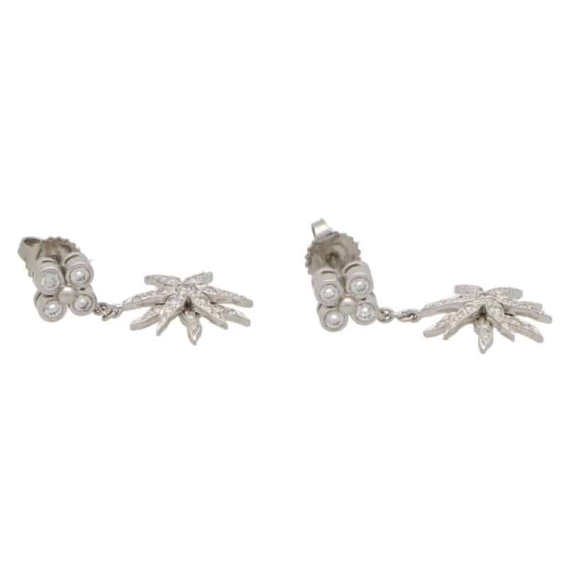 Vintage Tiffany & Co. ‘Lace Sunburst’ Diamond Drop Earrings