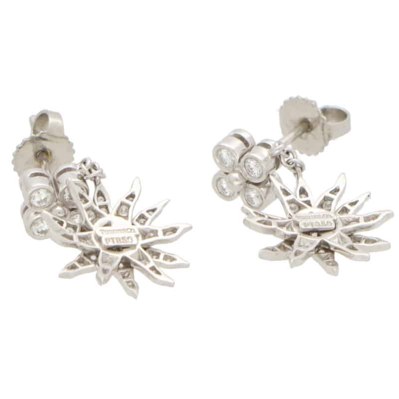 Vintage Tiffany & Co. ‘Lace Sunburst’ Diamond Drop Earrings