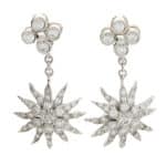 Vintage Tiffany & Co. ‘Lace Sunburst’ Diamond Drop Earrings