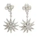 Vintage Tiffany & Co. ‘Lace Sunburst’ Diamond Drop Earrings