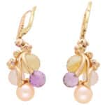 Vintage Chanel 'Mademoiselle' Pearl and Multi Gem Earrings