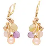 Vintage Chanel 'Mademoiselle' Pearl and Multi Gem Earrings