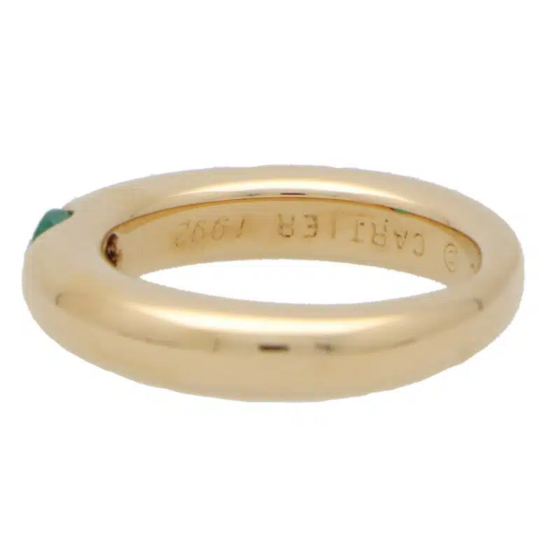 Vintage Cartier Ellipse Emerald Band Ring