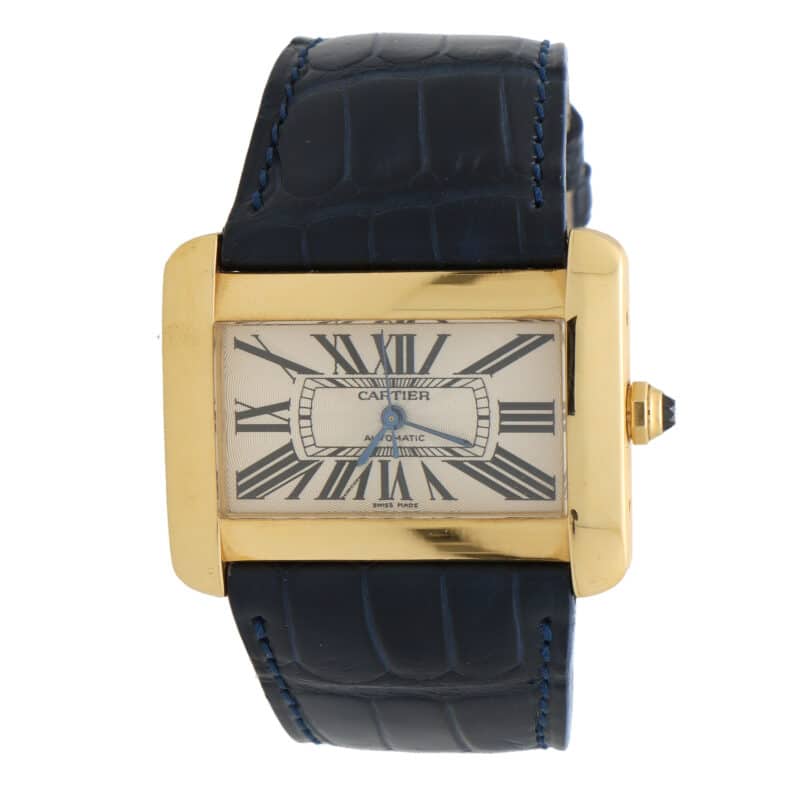 Vintage Cartier Divan Wristwatch in 18k Yellow Gold