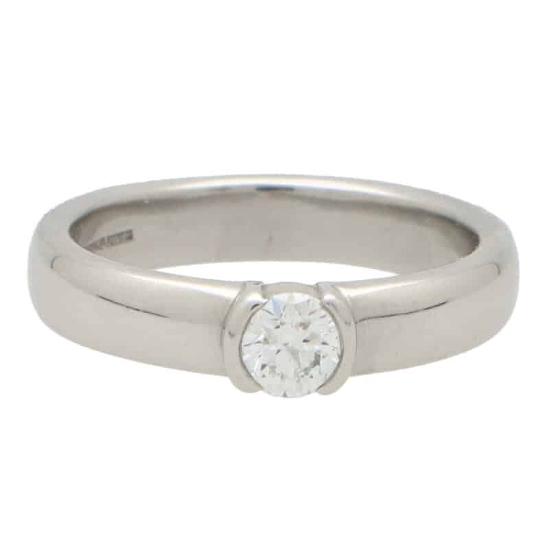 Vintage Tiffany & Co. Certified Diamond Solitaire Ring