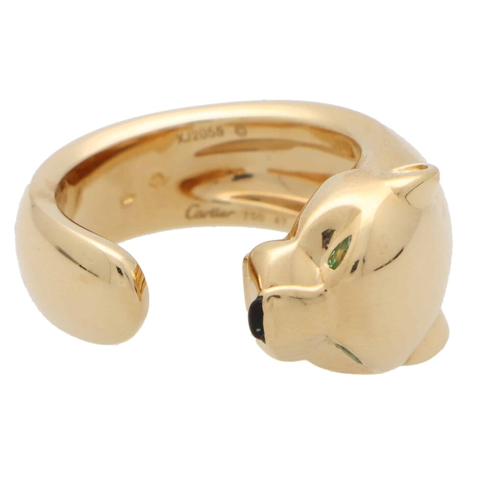 Vintage Panthère de Cartier Ring with Tsavoirtes