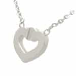 Vintage Cartier Open Double C Heart Pendant Necklace