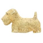 Sapphire Eyed Sealyham Terrier Dog Brooch