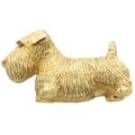 Sapphire Eyed Sealyham Terrier Dog Brooch