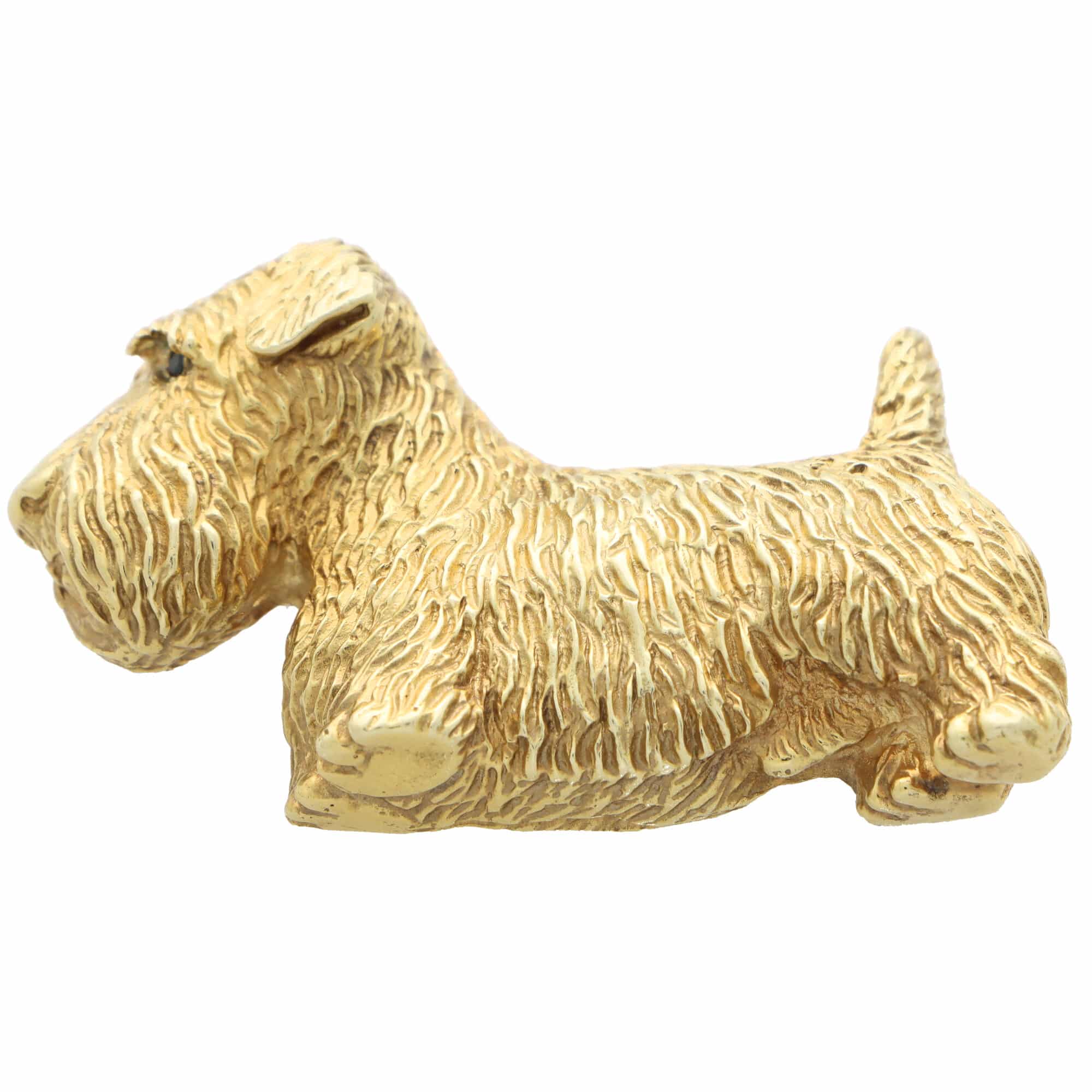 14ct gold bull bear tie pin at Susannah Lovis Jewellers