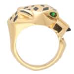 Vintage Panthère de Cartier Ring With Tsavorites and Lacquer