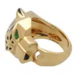 Vintage Panthère de Cartier Ring With Tsavorites and Lacquer