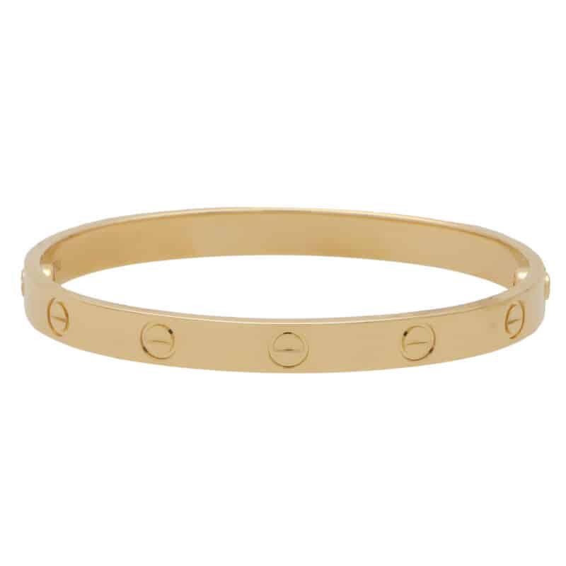 Vintage Cartier Yellow Gold Love Bangle, Size 18