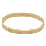 Vintage Cartier Yellow Gold Love Bangle, Size 17