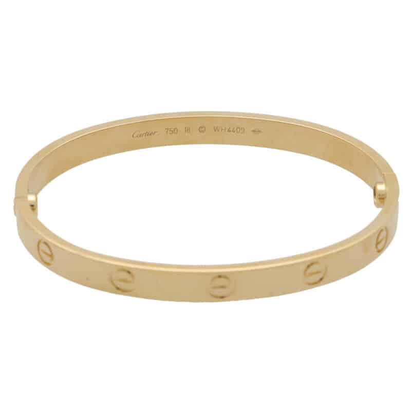 Vintage Cartier Yellow Gold Love Bangle, Size 18