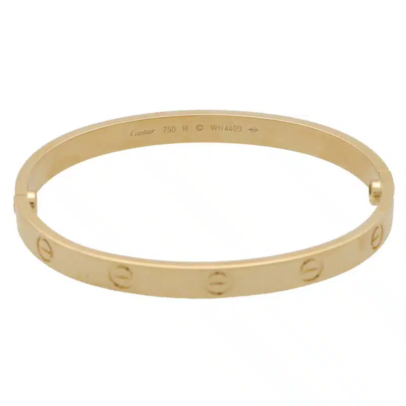 Vintage Cartier Yellow Gold Love Bangle, Size 18