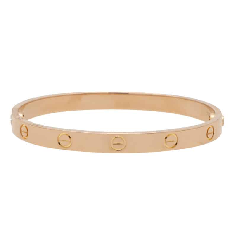 Vintage Cartier Rose Gold Love Bangle, Size 17