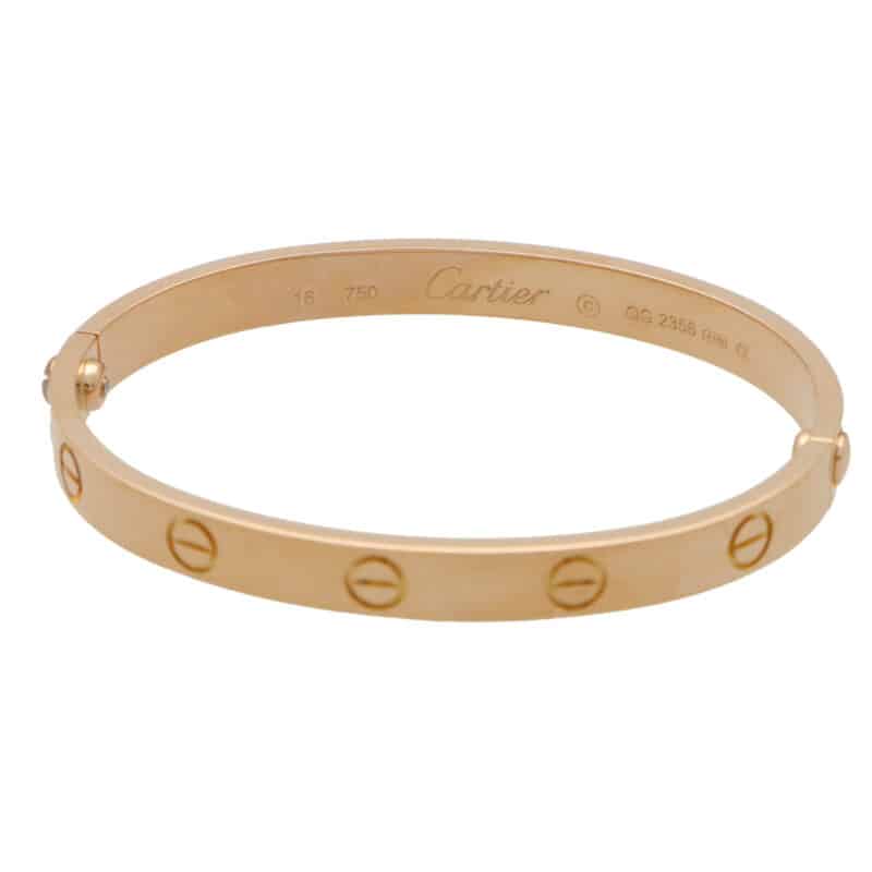 Vintage Cartier Rose Gold Love Bangle, Size 16