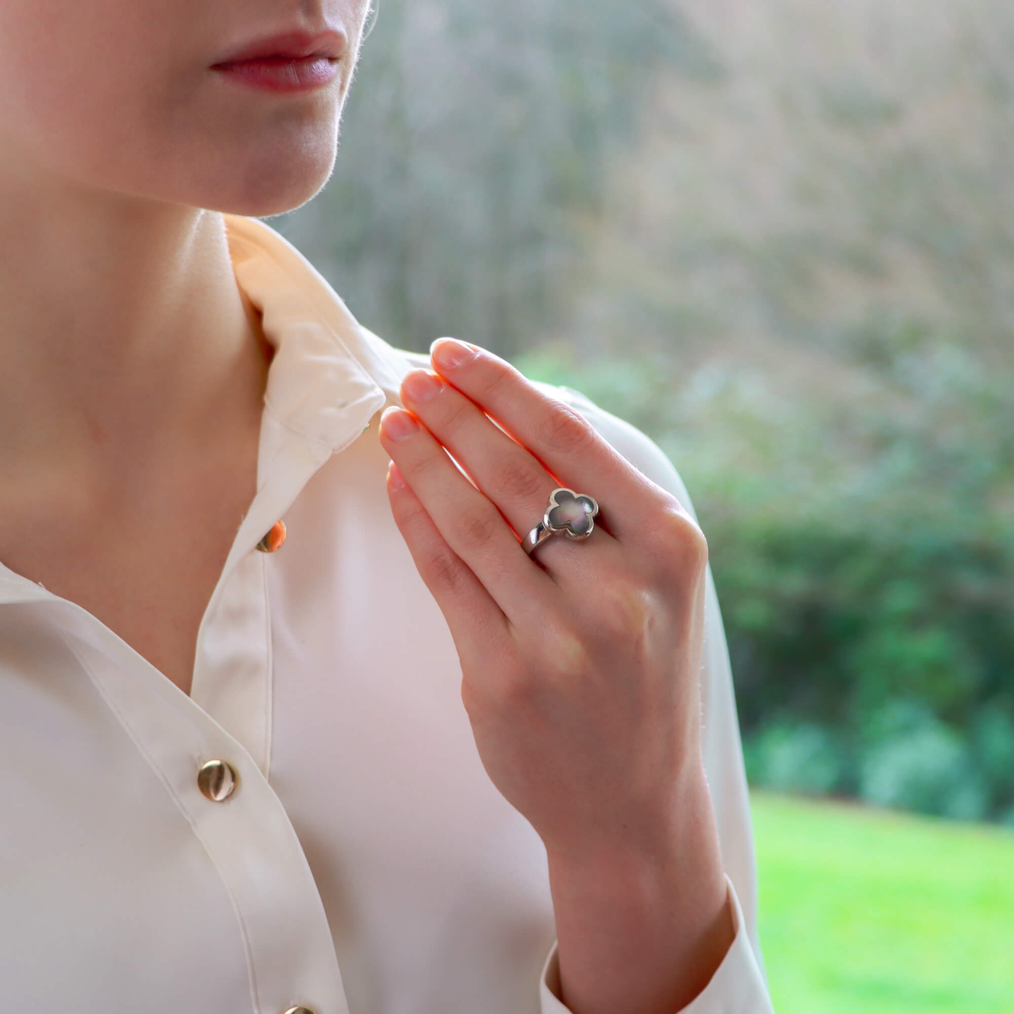Vintage Van Cleef Arpels Pure Alhambra Clover Ring