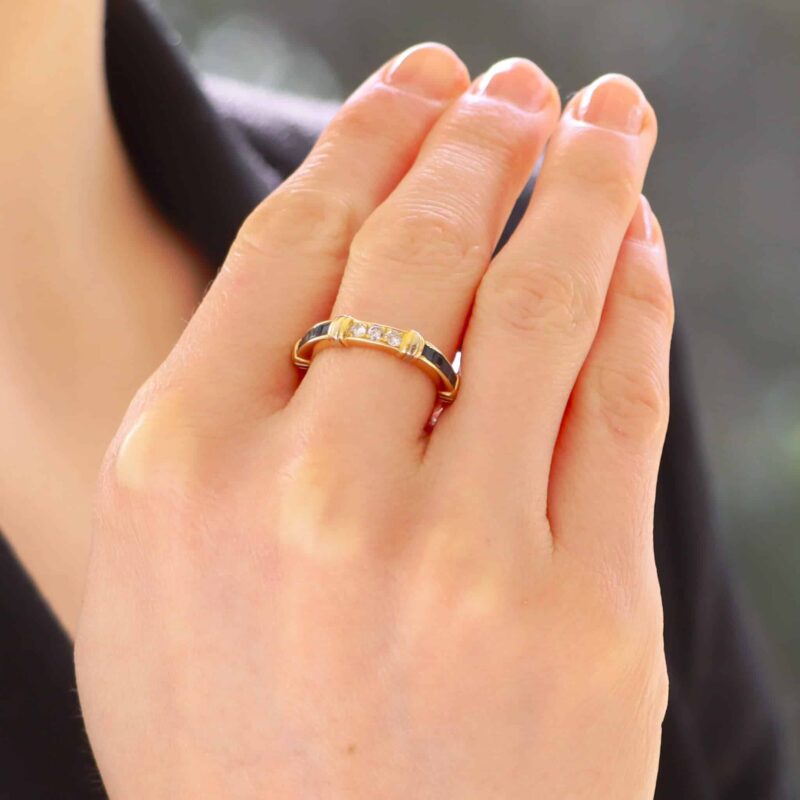 Vintage Cartier Sapphire and Diamond Eternity Band Ring