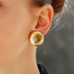 Vintage YANES Retro Disc Earrings