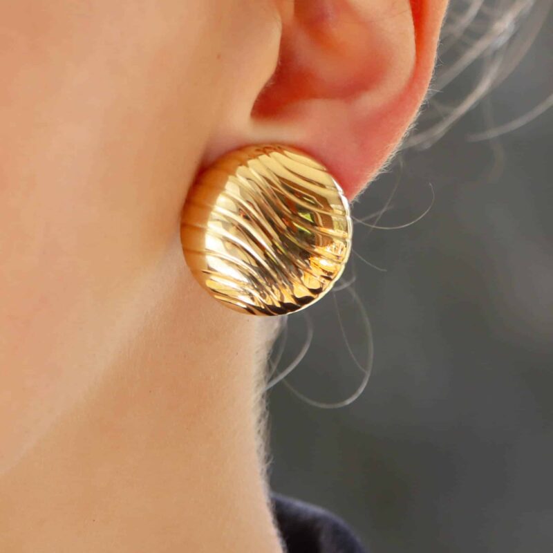 Vintage YANES Retro Disc Earrings