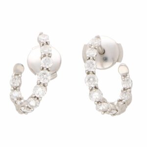 Vintage Tiffany & Co. 'Inside-out' Diamond Hoop Earrings