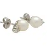 Vintage Tiffany & Co. Pearl and Diamond Trio Stud Earrings