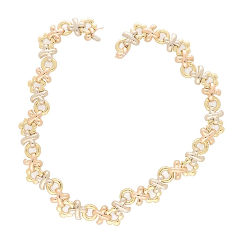 Vintage Garrard Tri-coloured Chunky Necklace