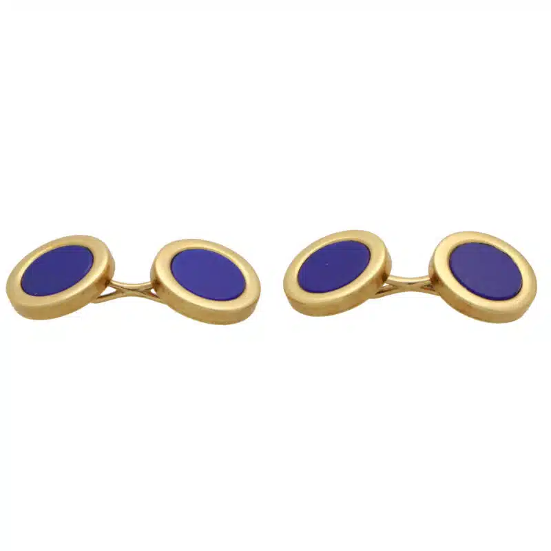 Vintage Tiffany & Co. Lapis Lazuli Round Cufflinks