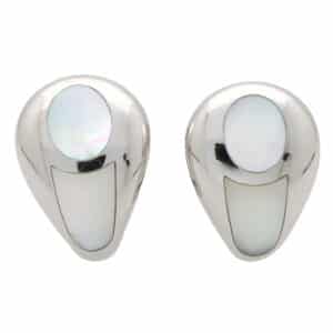 Vintage Mauboussin Paris Mother of Pearl Clip-on Earrings