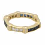 Vintage Cartier Sapphire and Diamond Eternity Band Ring