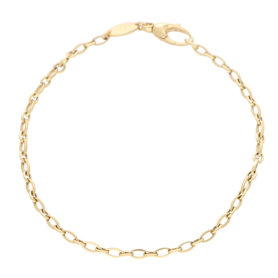 Vintage Mauboussin Chain Link Bracelet in Yellow Gold