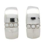 Vintage Mauboussin Paris Diamond Chunky Huggie Hoop Earrings