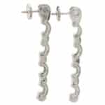 Vintage Mauboussin Diamond Chain Drop Earrings