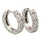 Vintage Roberto Coin Diamond Hoop Earrings